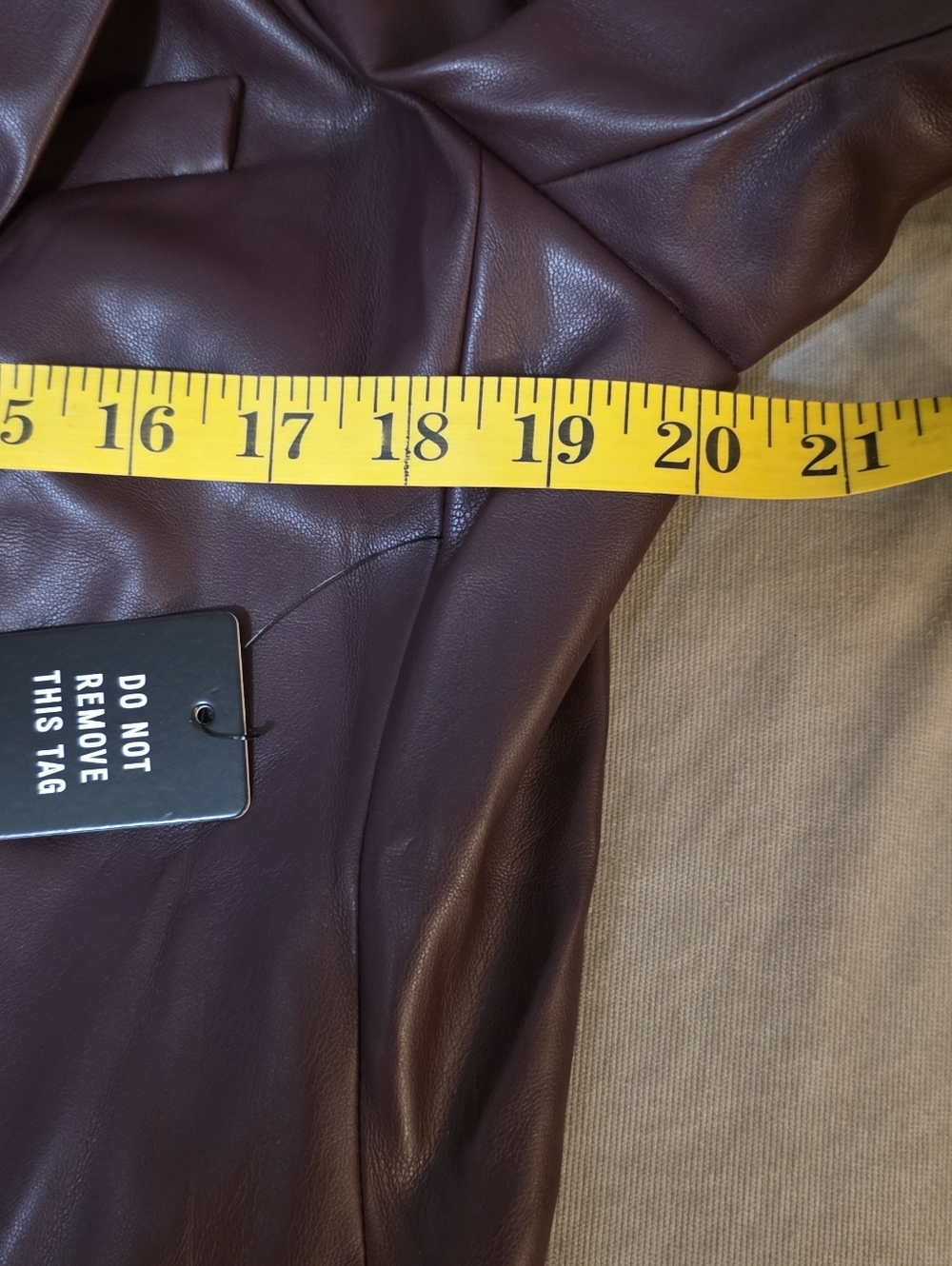 Express Double Breasted Eggplant/Brown Blazer with Gold Buttons - Picture 6 of 6